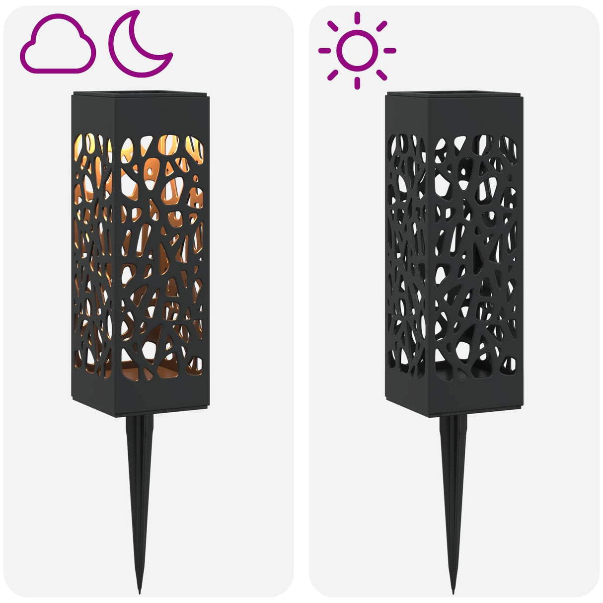 vidaXL Buitenzonne-lampen met grondpen 4 pcs Warmwit 29 cm PP