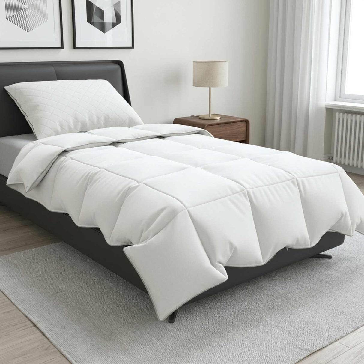 vidaXL Dekbed FULDA 137 x 200 cm Zomer 100 GSM 90% Gansendons Wit