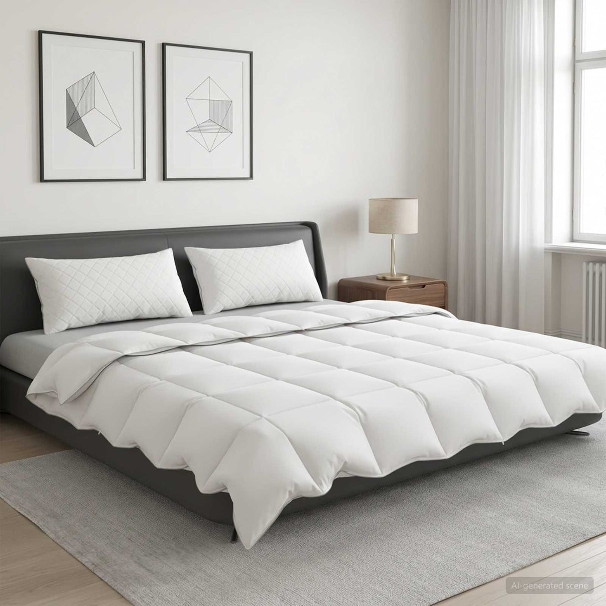 vidaXL Dekbed FULDA 137 x 200 cm Zomer 100 GSM 90% Gansendons Wit