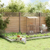 vidaXL Tuinhek met palen 48 pcs 95 x 30 cm Mesh Gegalvaniseerd staal