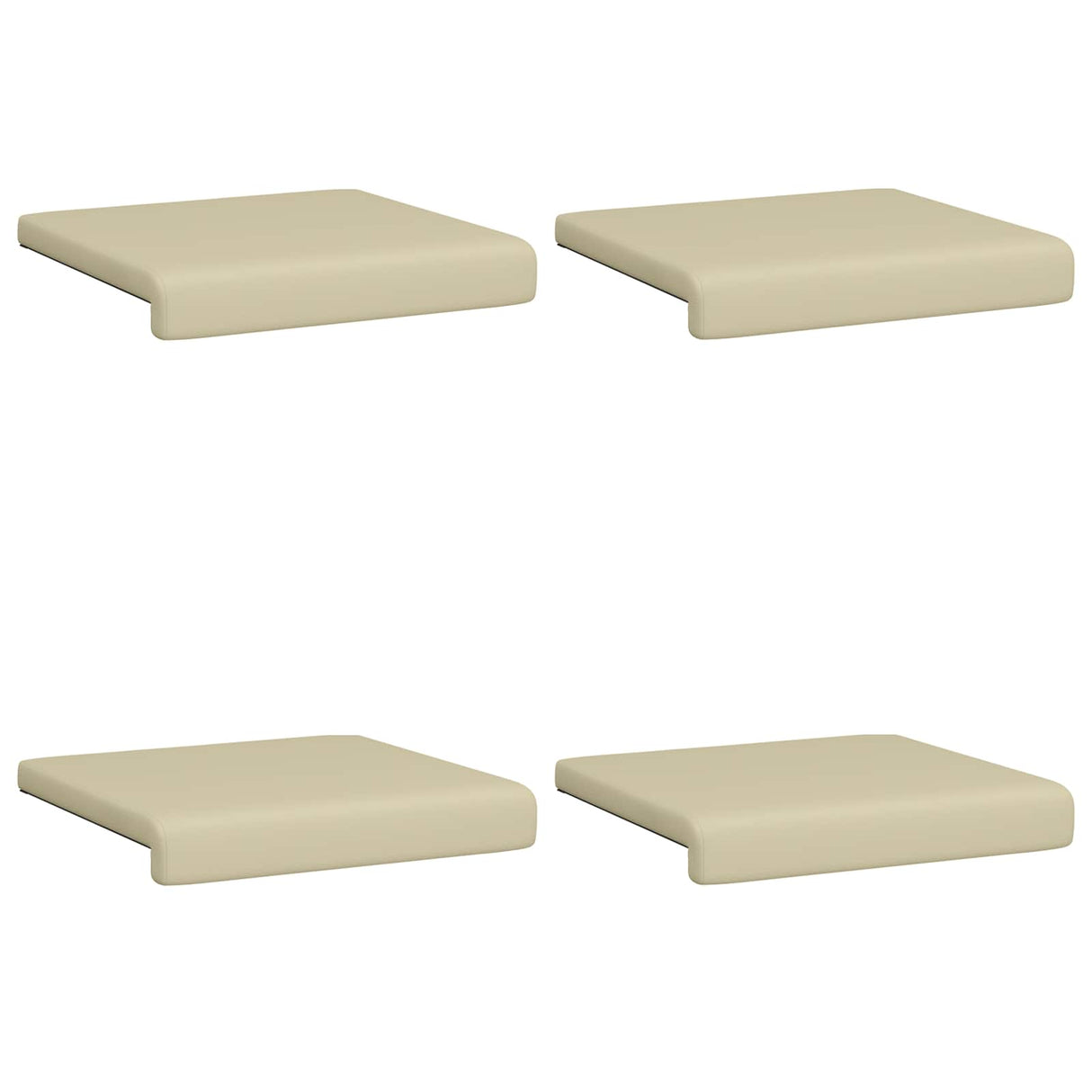 vidaXL Bankkussen 2 st Kunstleer Cappuccino Diepte 35 cm