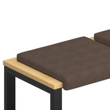 vidaXL Bankkussen 2 st Microvezel Bruin Diepte 35 cm