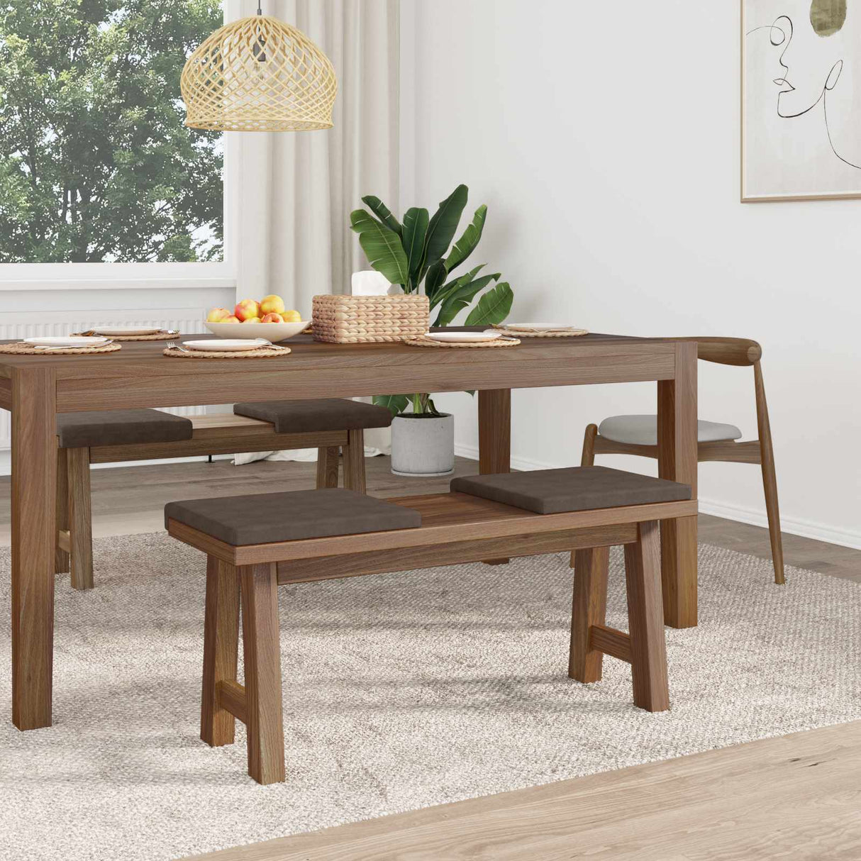 vidaXL Bankkussen 2 st Microvezel Bruin Diepte 35 cm