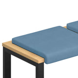 vidaXL Bench Cushion 4 pcs corduroy Grey Green Depth 35 cm