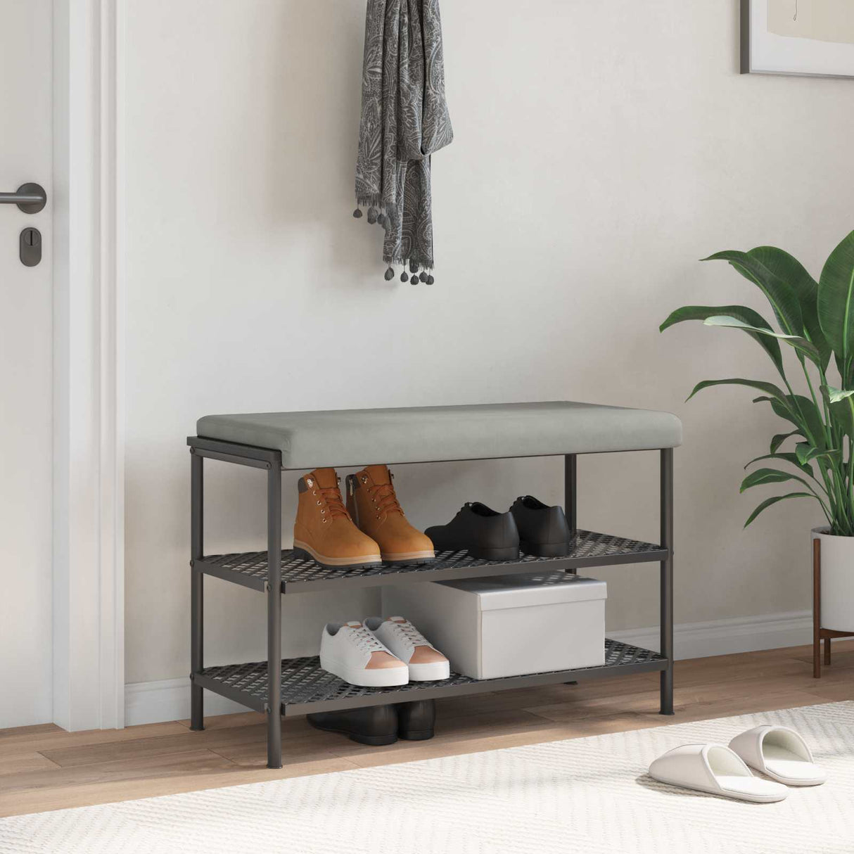 vidaXL Bankkussen Microvezel Taupe Diepte 35 cm