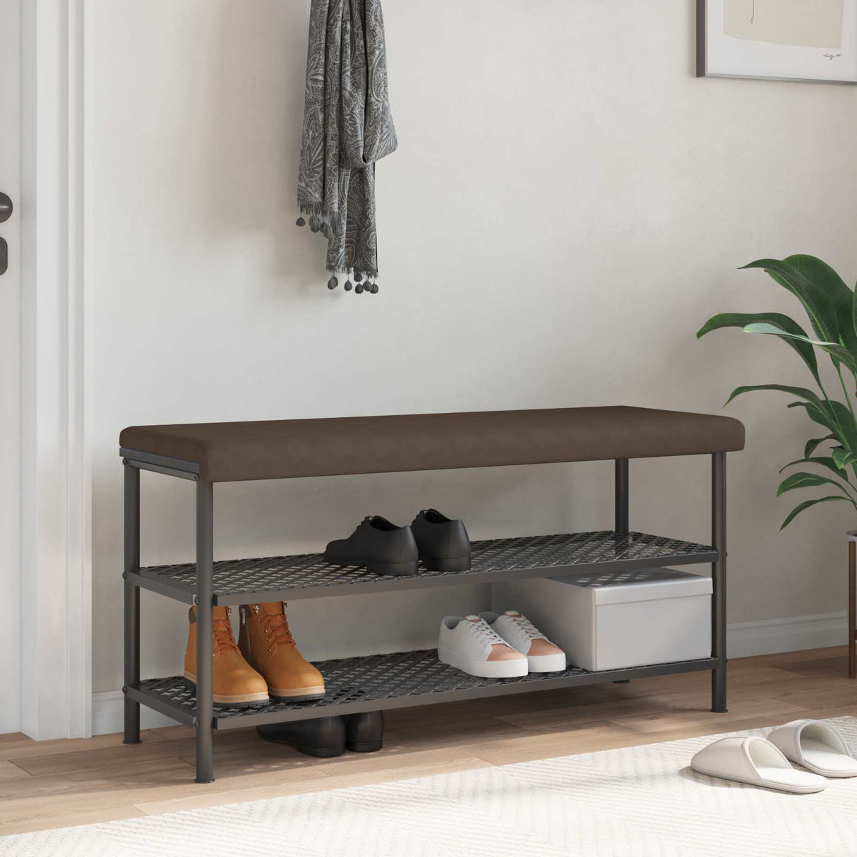 vidaXL Bankkussen Microvezel Taupe Diepte 35 cm