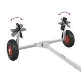 vidaXL Adjustable Boat Trailers with Pneumatic Wheels 200 kg Load Silver
