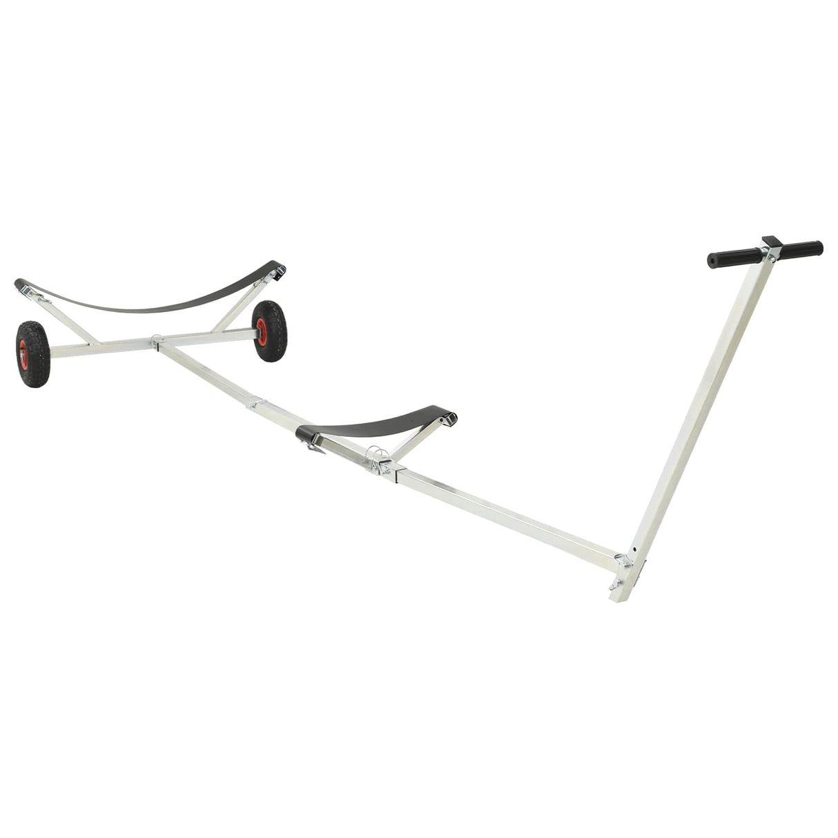 vidaXL Adjustable Boat Trailers with Pneumatic Wheels 200 kg Load Silver