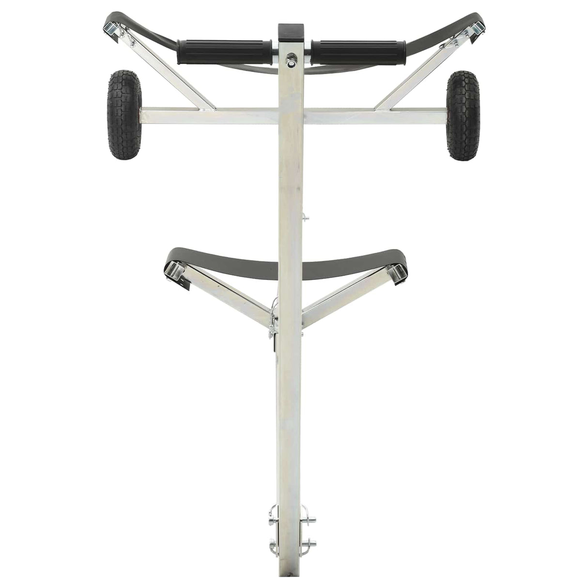 vidaXL Adjustable Boat Trailers with Pneumatic Wheels 200 kg Load Silver