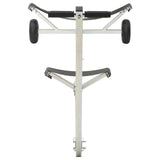 vidaXL Adjustable Boat Trailers with Pneumatic Wheels 200 kg Load Silver