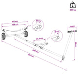 vidaXL Adjustable Boat Trailers with Pneumatic Wheels 200 kg Load Silver