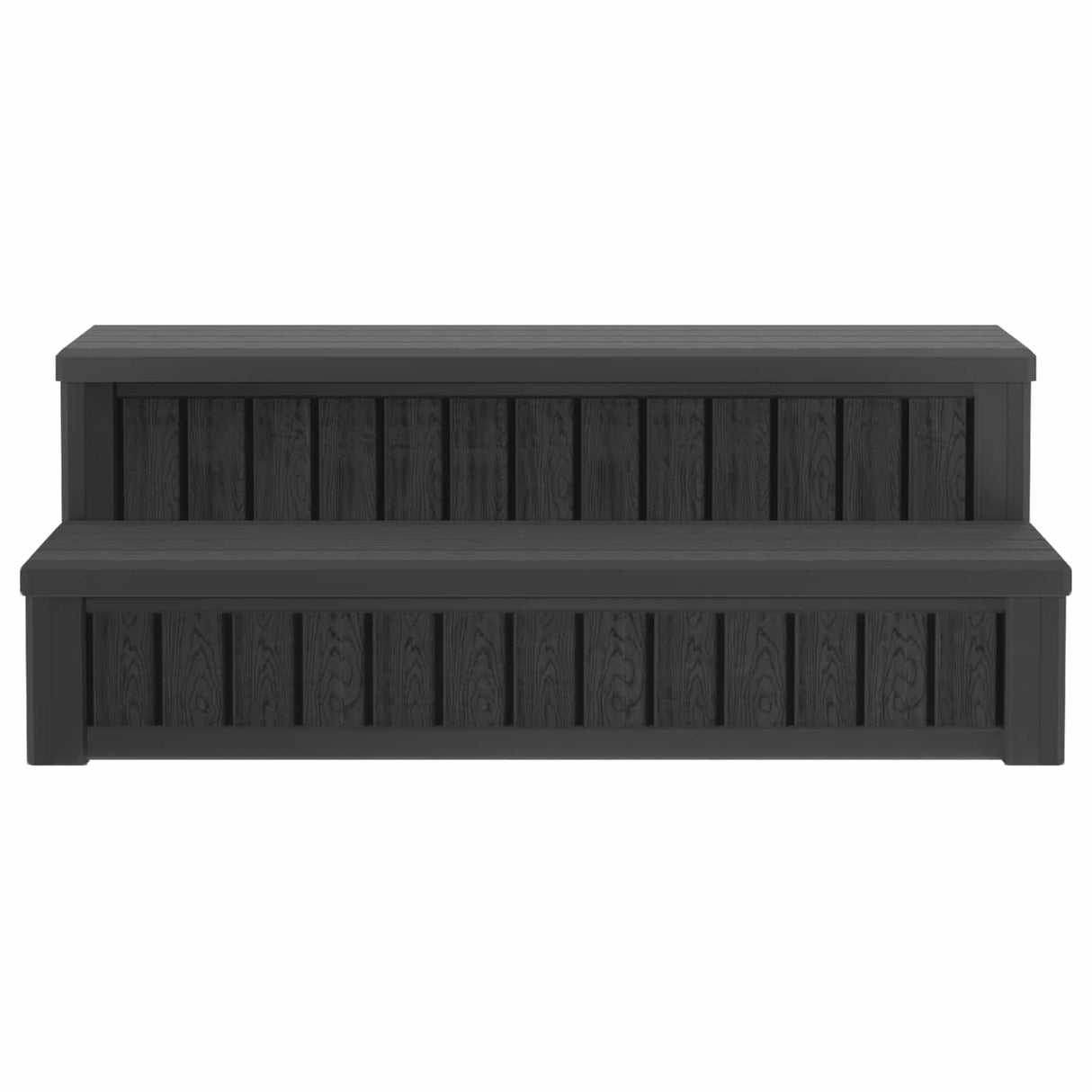 vidaXL Hot Tub Stap met Opbergruimte 2-Traps Bruin en Grijs PP
