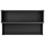 vidaXL Hot Tub Stap met Opbergruimte 2-Traps Bruin en Grijs PP