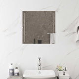 vidaXL LED Bathroom Mirror Transparent 40 x 40 cm Tempered Glass