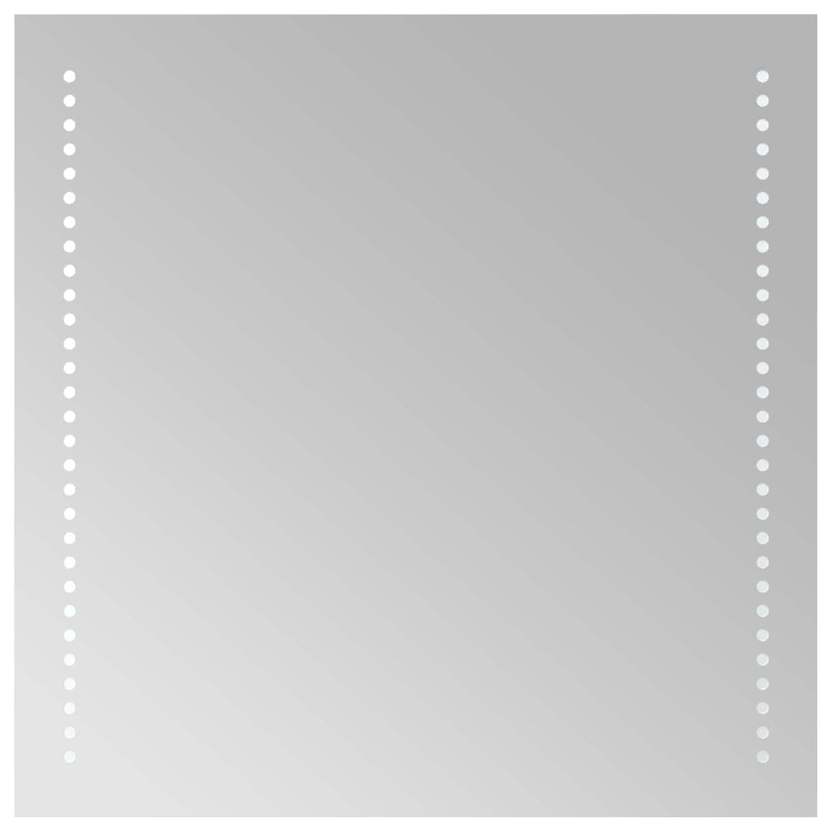 vidaXL LED Bathroom Mirror Transparent 40 x 40 cm Tempered Glass