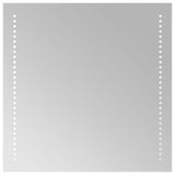 vidaXL LED Bathroom Mirror Transparent 40 x 40 cm Tempered Glass