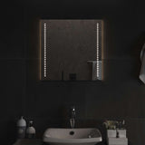 vidaXL LED Bathroom Mirror Transparent 40 x 40 cm Tempered Glass