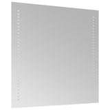 vidaXL LED Bathroom Mirror Transparent 40 x 40 cm Tempered Glass