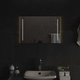 vidaXL LED Bathroom Mirror Transparent 60 x 30 cm Tempered Glass