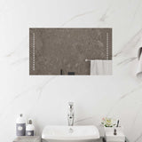 vidaXL LED Bathroom Mirror Transparent 60 x 30 cm Tempered Glass