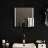 vidaXL LED Bathroom Mirror Transparent 40 x 40 cm Tempered Glass