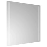vidaXL LED Bathroom Mirror Transparent 40 x 40 cm Tempered Glass