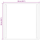 vidaXL LED Bathroom Mirror Transparent 40 x 40 cm Tempered Glass