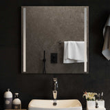 vidaXL LED Bathroom Mirror Transparent 40 x 40 cm Tempered Glass