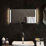 vidaXL LED Badkamerspiegel Transparant 50 x 30 cm gehard glas