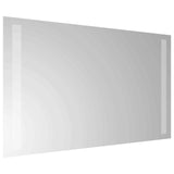 vidaXL LED Badkamerspiegel Transparant 50 x 30 cm gehard glas