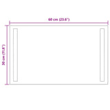 vidaXL LED Badkamerspiegel Transparant 50 x 30 cm gehard glas