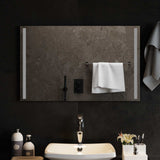 vidaXL LED Badkamerspiegel Transparant 50 x 30 cm gehard glas