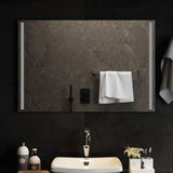 vidaXL LED Badkamerspiegel Transparant 50 x 30 cm gehard glas