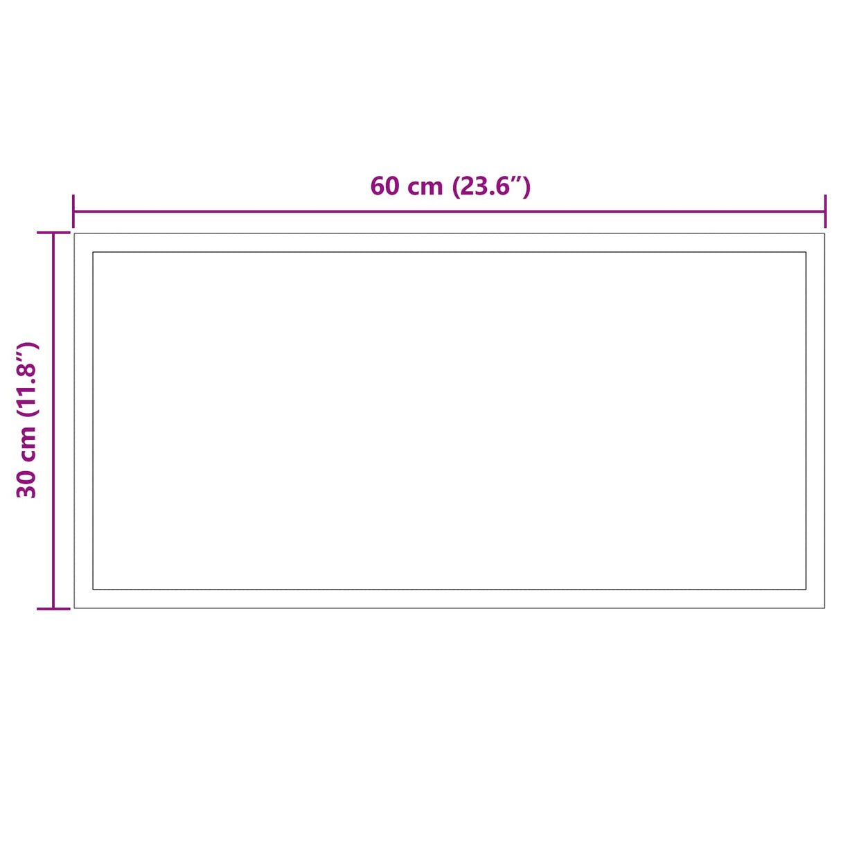 vidaXL LED Badkamerspiegel Transparant 50 x 30 cm gehard glas