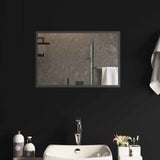 vidaXL LED Badkamerspiegel Transparant 50 x 30 cm gehard glas