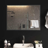 vidaXL LED Badkamerspiegel Transparant 50 x 30 cm gehard glas