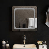 vidaXL LED Badkamerspiegel Transparant 40 x 40 cm gehard glas