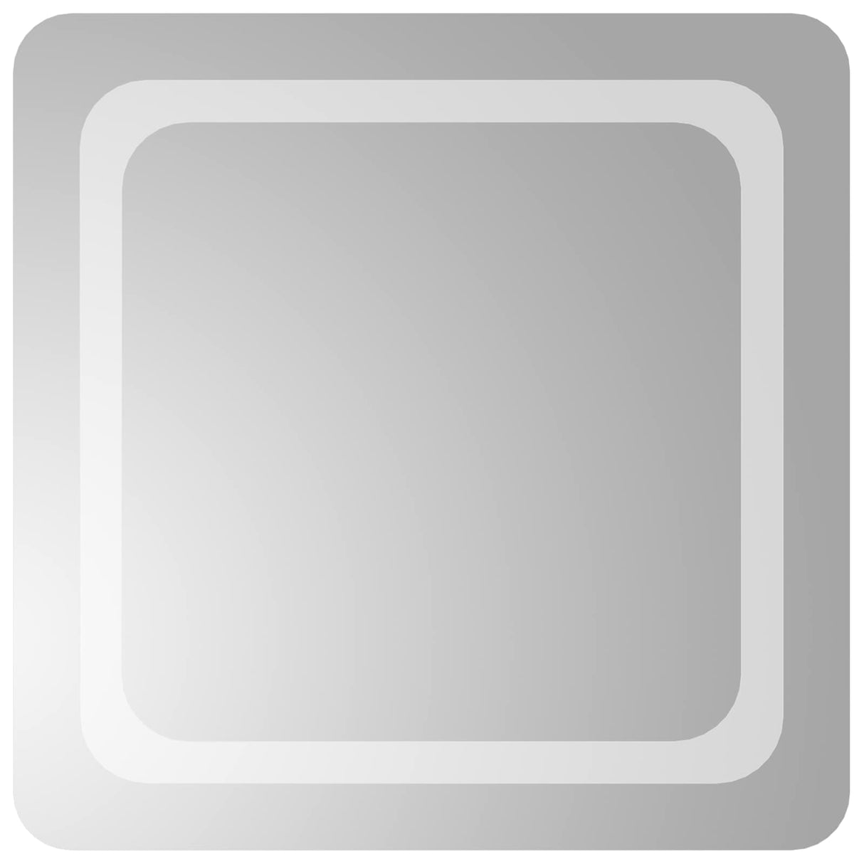 vidaXL LED Badkamerspiegel Transparant 40 x 40 cm gehard glas