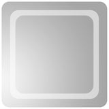 vidaXL LED Badkamerspiegel Transparant 40 x 40 cm gehard glas