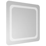 vidaXL LED Badkamerspiegel Transparant 40 x 40 cm gehard glas