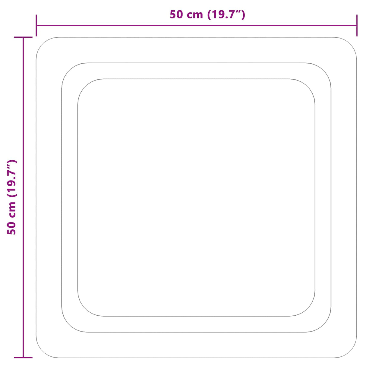 vidaXL LED Badkamerspiegel Transparant 40 x 40 cm gehard glas