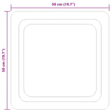 vidaXL LED Badkamerspiegel Transparant 40 x 40 cm gehard glas