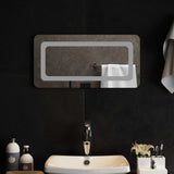 vidaXL LED Bathroom Mirror Transparent 50 x 30 cm Tempered Glass