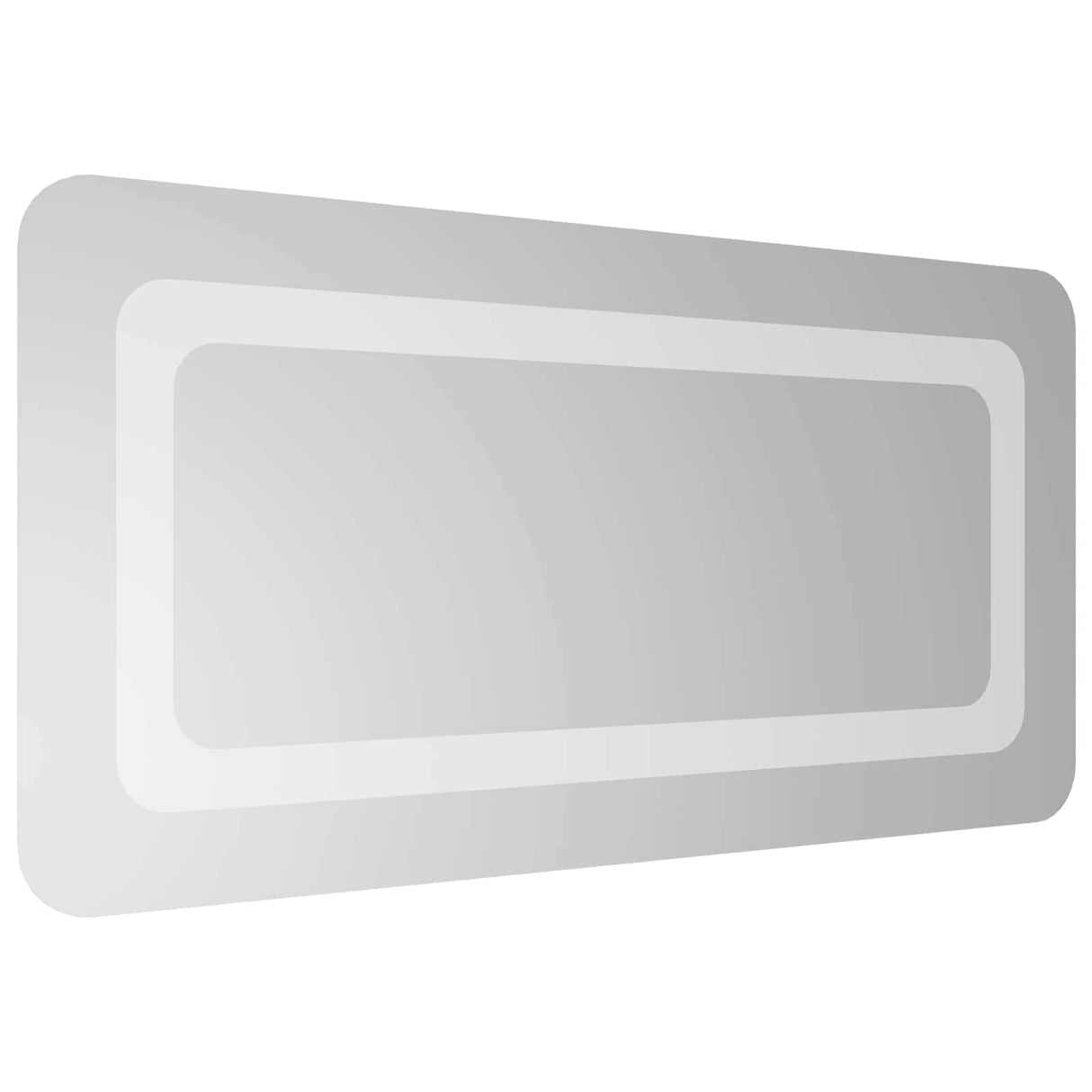 vidaXL LED Bathroom Mirror Transparent 50 x 30 cm Tempered Glass