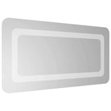 vidaXL LED Bathroom Mirror Transparent 50 x 30 cm Tempered Glass
