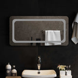 vidaXL LED Bathroom Mirror Transparent 50 x 30 cm Tempered Glass