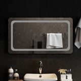 vidaXL LED Bathroom Mirror Transparent 50 x 30 cm Tempered Glass