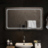 vidaXL LED Bathroom Mirror Transparent 50 x 30 cm Tempered Glass