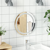 vidaXL LED Badkamerspiegel met spiegel Transparant Ø 40 cm gehard glas