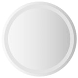 vidaXL LED Badkamerspiegel met spiegel Transparant Ø 40 cm gehard glas